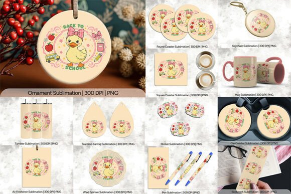Back to School Cute Duck Sublimation PNG: A Creative Toolkit for Educators and Makers