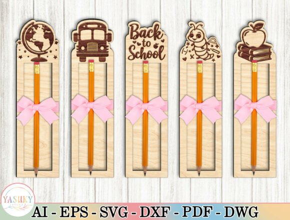 Back to School Pencil Holder SVG Bundle