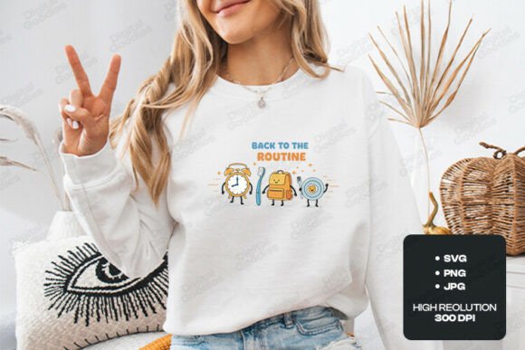 Back to School Routine Cute Design