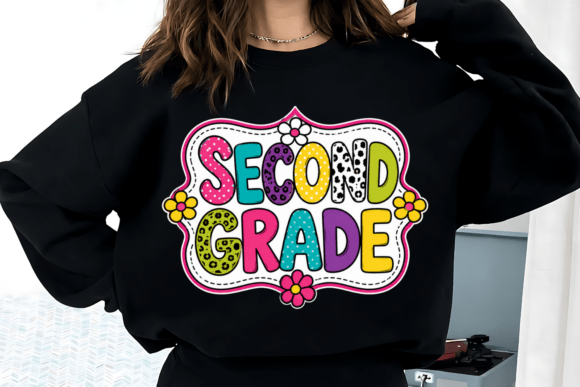 Bringing the Retro Vibe to Class with a Second Grade PNG Design