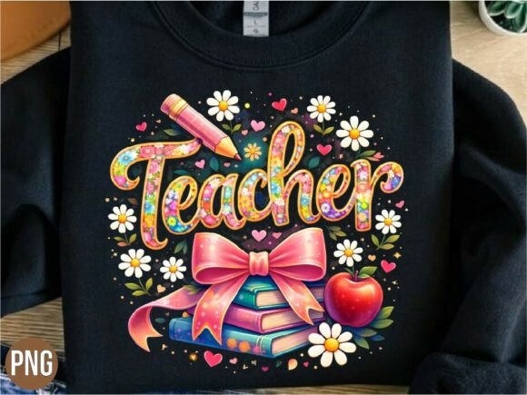Elevating the Classroom Aesthetic: The Strategic Value of the Floral Teacher Apple Back to School PNG