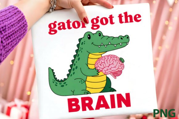 Gator Got Brain Back to School PNG