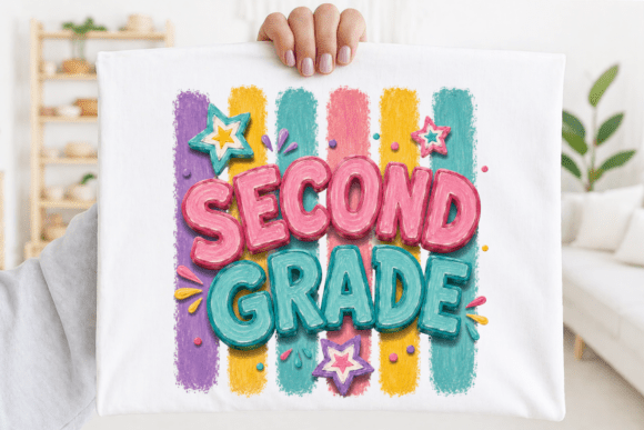 Second Grade PNG Back to School Graphic for Fun Designs
