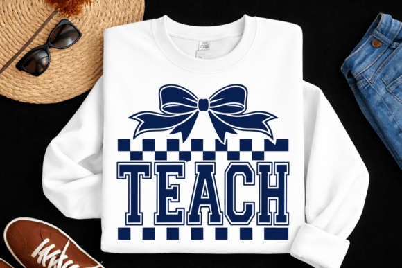 Teach Bow PNG, Teacher Back to School: Elevate Your Classroom Style with a Coquette Aesthetic