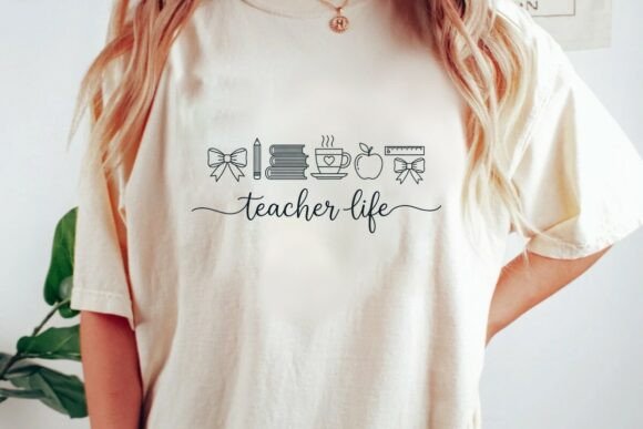 Teacher Life Svg Preppy Back to School