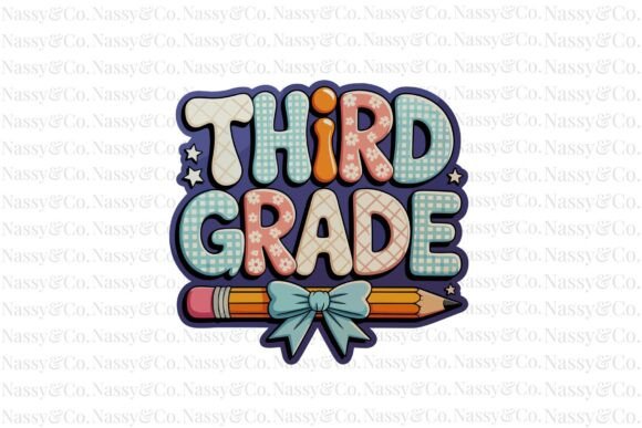 Third Grade Pencil Back to School PNG: Elevate Your Creative Projects with High-Quality Digital Art