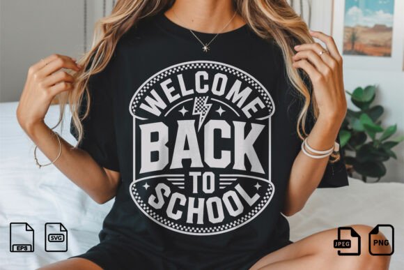 Welcome Back to School Retro T-shirt Design